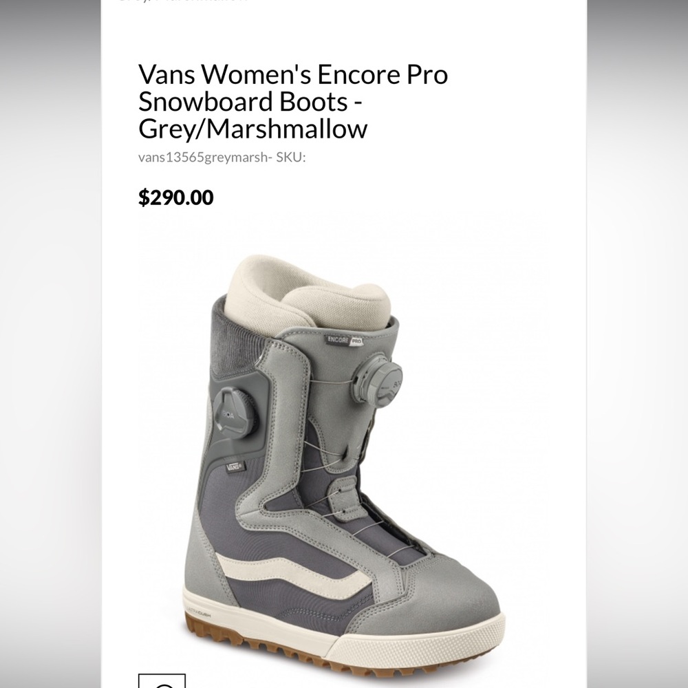 Vans Women's Encore Pro Snowboard Boots - Gray